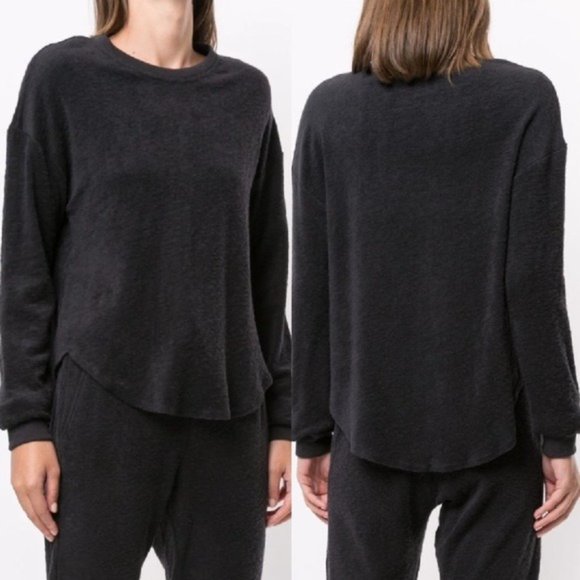 Revolve ALALA Curved Hem Knit Jumper Sweatshirt in Black - Picture 11 of 11